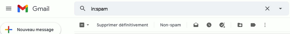 Régler un message comme non-spam dans GMail