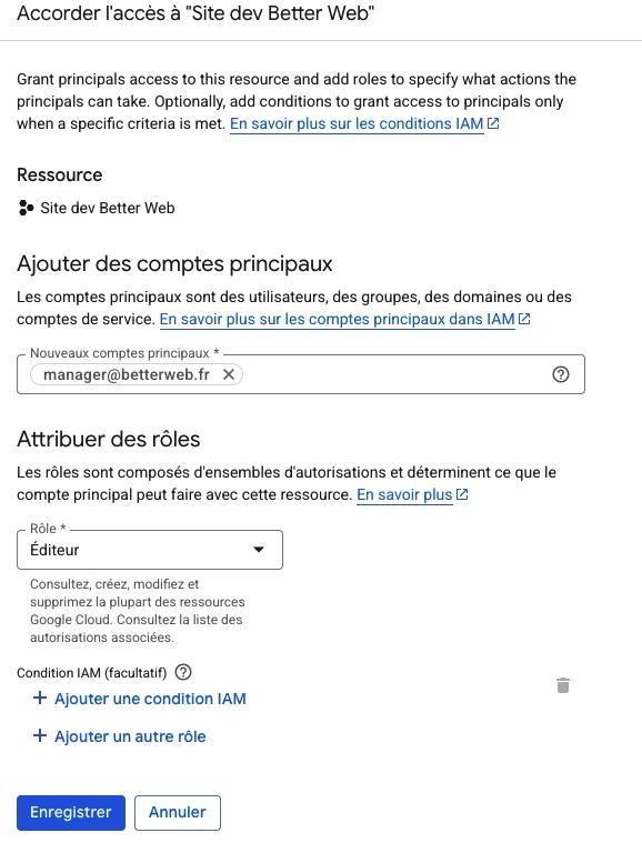 nouvel utilisateur google