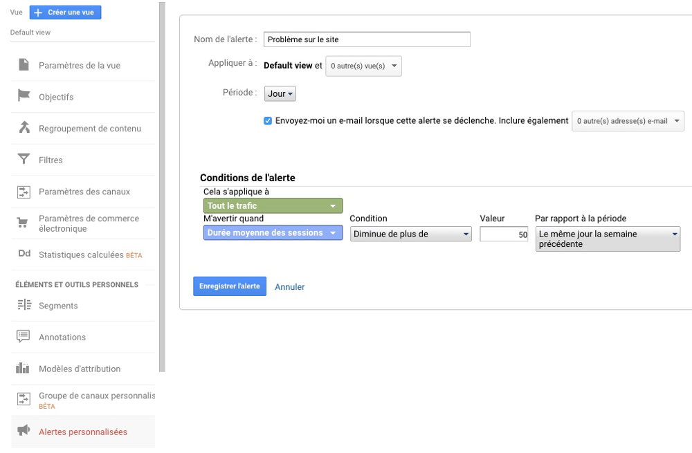 Protection site Joomla! - Alerte Google Analytics