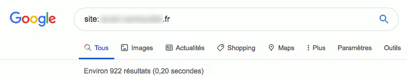 Recherche indexation sur google