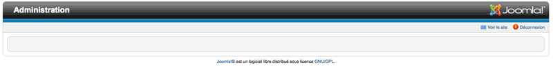 Connexion à l'administration de Joomla!