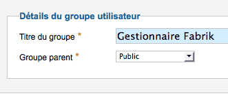 Création d'un nouveau groupe d'utilisateurs Joomla!